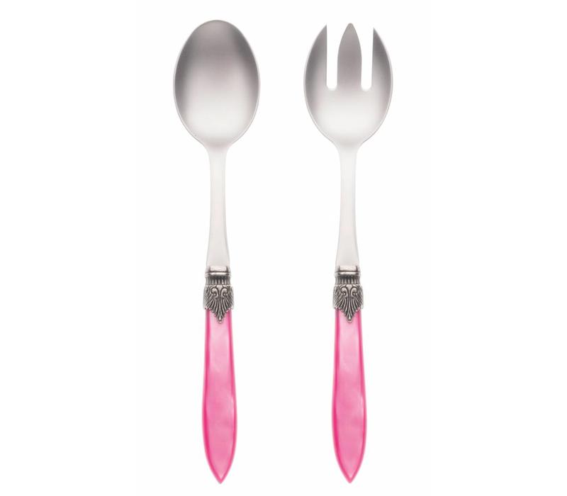 Salad Server Set (2-piece) Murano, Pink