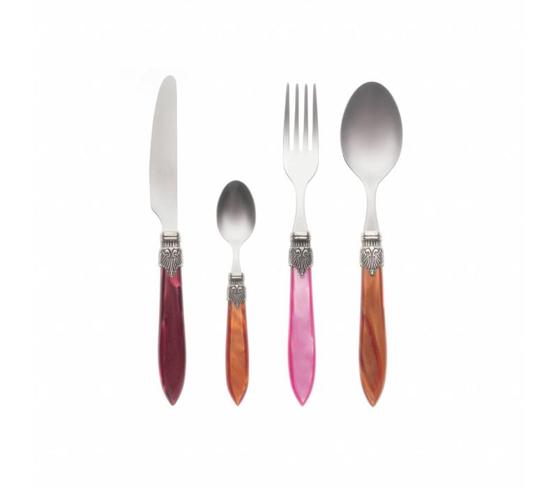 Murano 24 Piece Cutlery Set Fire Mix