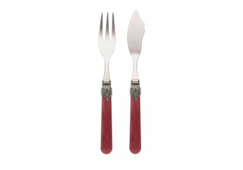 Vintage Fish Cutlery Set (2-piece) Vintage, Red