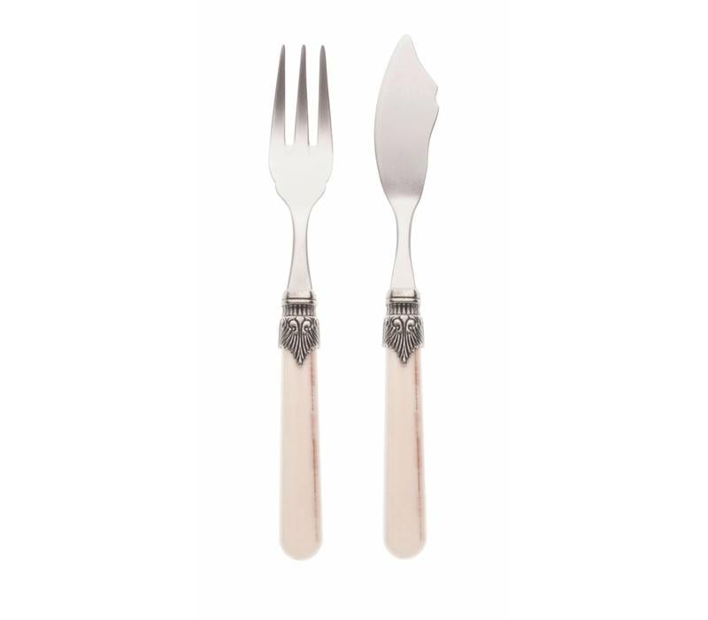 Fish Cutlery Set (2-piece) Vintage, Sand