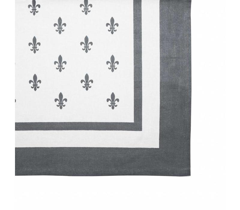 Tischdecke 150x250 cm Fleur de Lys Grau