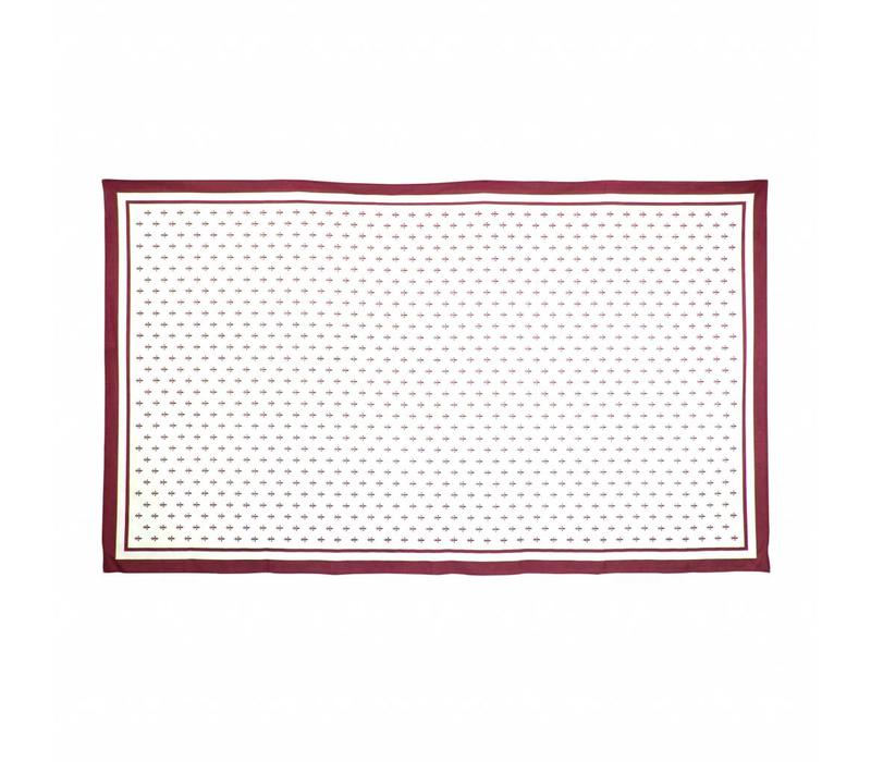 Tischdecke150x250 cm Fleur de Lys Rot