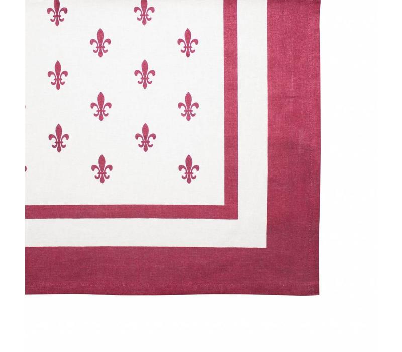 Nappe Fleur de Lys 150x250 cm, Rouge