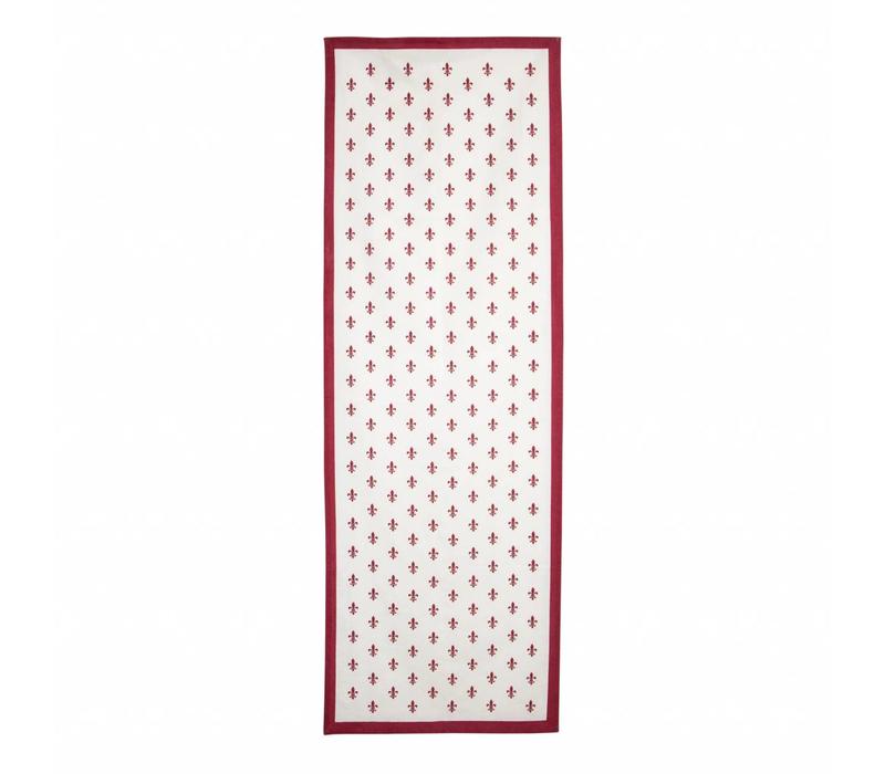 Chemin de table 50x150 cm Fleur de Lys, Rouge