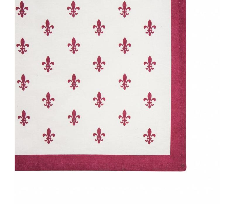 Kom Amsterdam Tablerunner "Fleur de Lys" 45x150 cm, Red