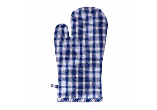 Kom Amsterdam Kom Amsterdam Oven Mitt With Thermal Inner Lining Feston Blue