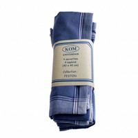 Set of 4 Napkins 40x40 cm Feston, Blue