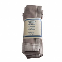 Set of 4 Napkins 40x40 cm Feston, Grey