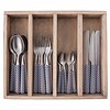 Kom Amsterdam Provence Cutlery Set 24 pcs Pied de Poule Blue