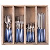 Kom Amsterdam Provence Cutlery Set 24 pcs Check Blue