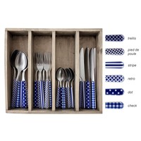 Provence Besteckset 24-teilig Gemischte Dekore Blau