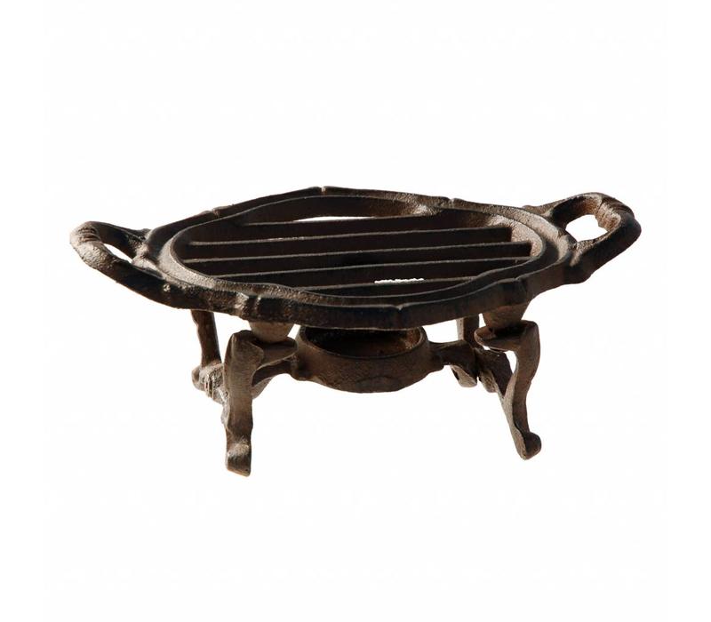 Französische Küchenkollektion Rechaud Oval 19x12xH8 cm 1 Brenner Schwarz/Braun