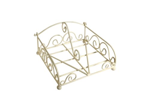 French Kitchen Collection French Kitchen Collection Napkin Holder Iron, Cream