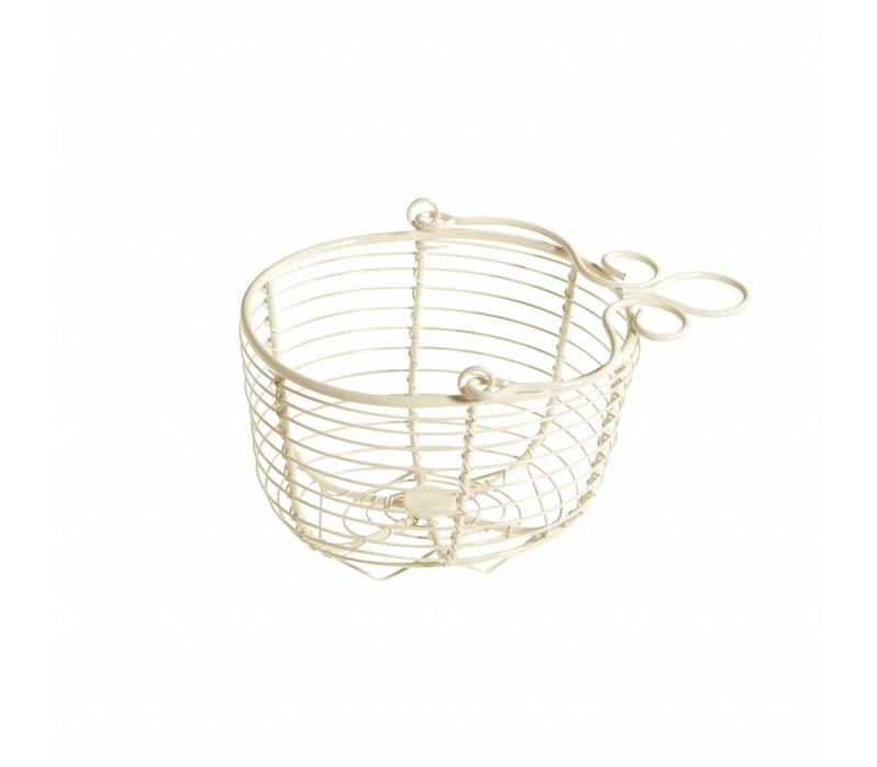 Hanging Basket 15x12xH11 cm, Cream