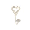 French Kitchen Collection Hook with Porcelain Knob H14 cm Iron, Cream