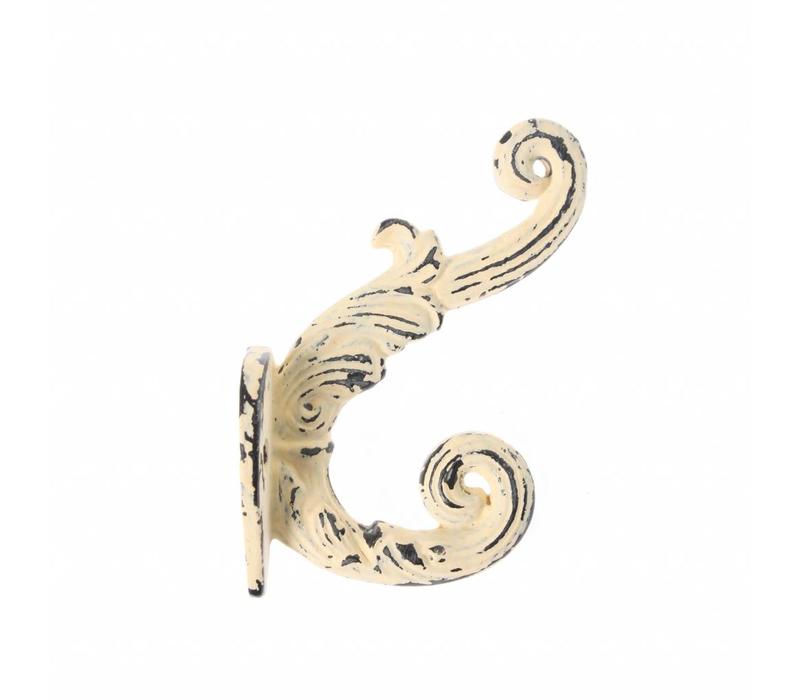 French Kitchen Collection "Vintage" Hook, Ivory Yellow