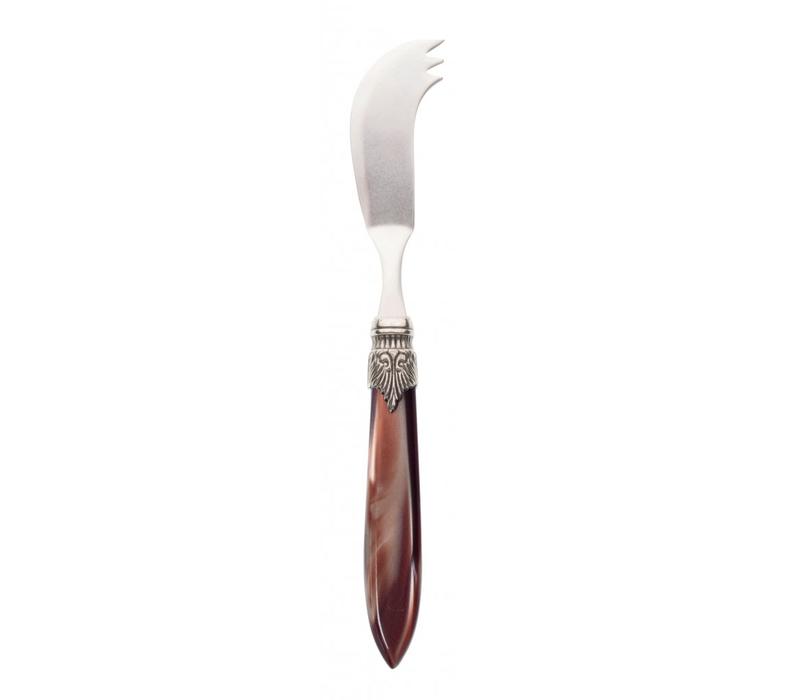 Couteau à fromage Murano petit format (pointe), chocolat brun