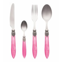 Murano 24 Piece Cutlery Set Pink