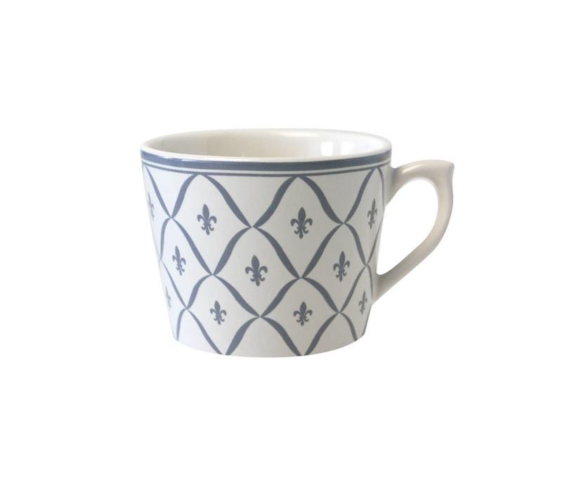 Dépôt d'Argonne Cappuccino Cup Fleur de Lys, Grey