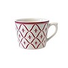 Dépôt d'Argonne Dépôt d'Argonne Cappuccino Cup Fleur de Lys, Red