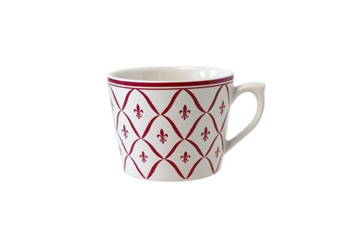 Dépôt d'Argonne Dépôt d'Argonne Tasse Cappuccino Fleur de Lys, Rouge