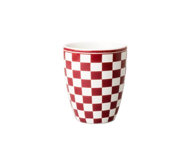 Mug Damier, Red