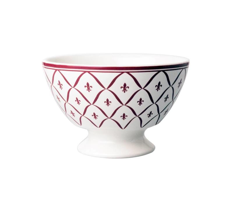 Dépôt d'Argonne Bowl Medium Fleur de Lys Red NEW