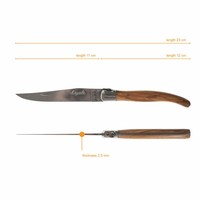 Laguiole Premium 4 Steak knives Olive wood