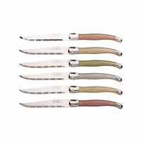 Laguiole 6 Steak Knives 'Classic' Mineral Mix