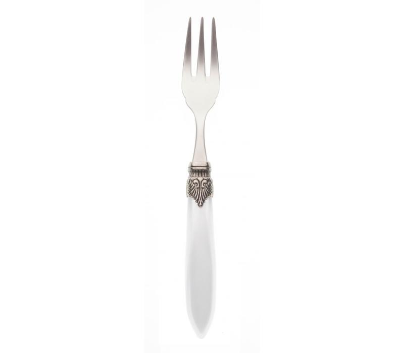 Murano Fish Fork, Ice white