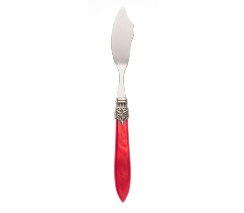 Fischmesser Murano Feuerrot