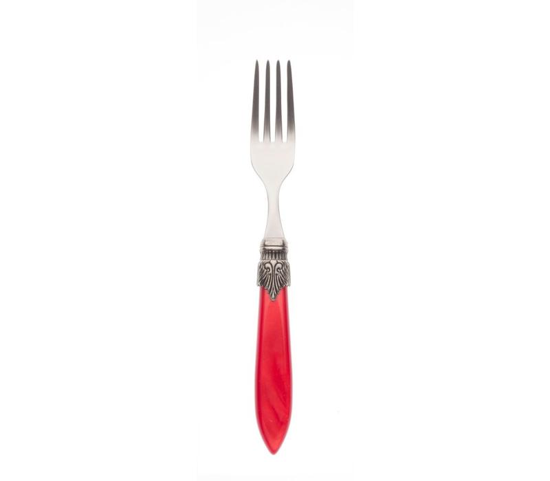 Murano Dessert Fork Bright Red