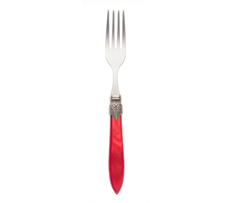 Murano Table Fork Bright Red