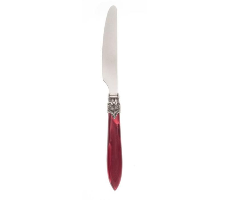 Murano Table Knife Burgundy Red