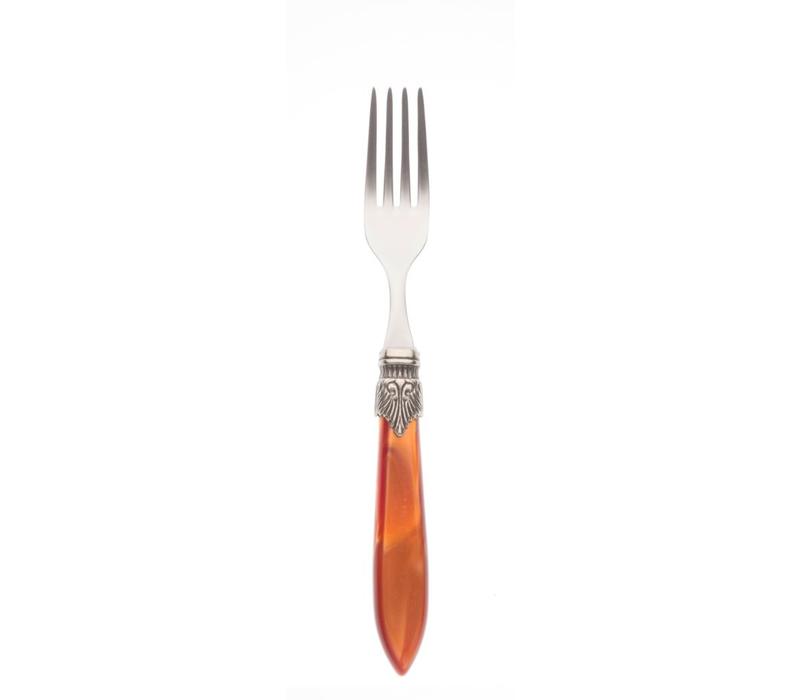 Murano Dessert Fork Brick Orange