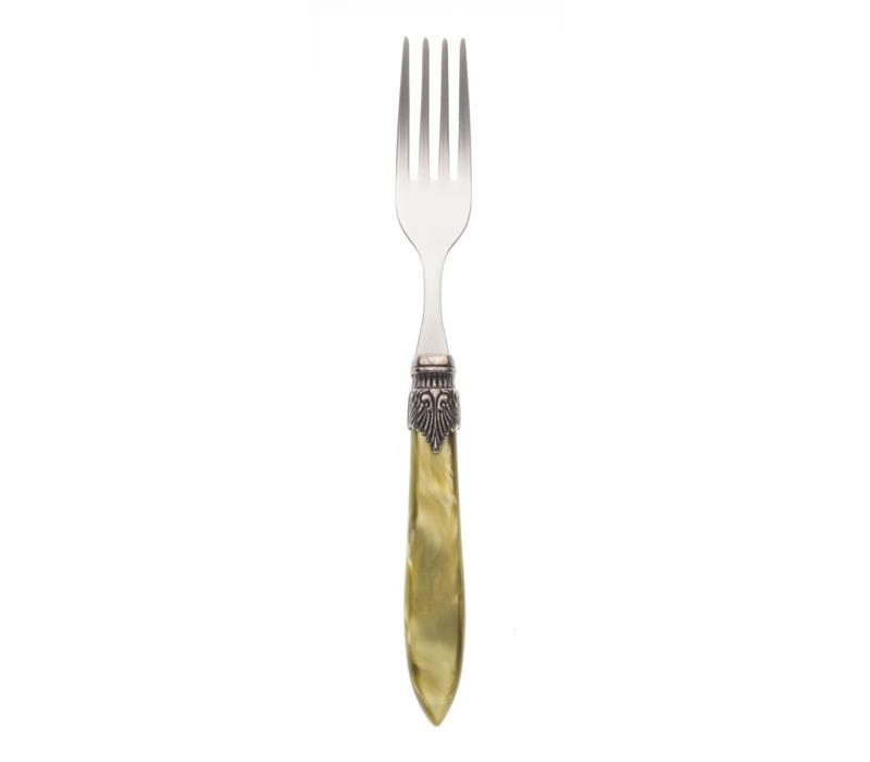 Murano Table Fork Olive Green