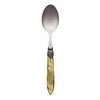 Murano Cuillère à dîner en verre de Murano vert olive