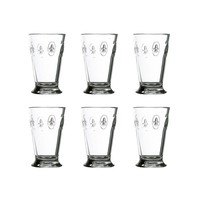 Rochère Set of 6 Water / Latte / Long Drink Glasses 30 cl French Lily