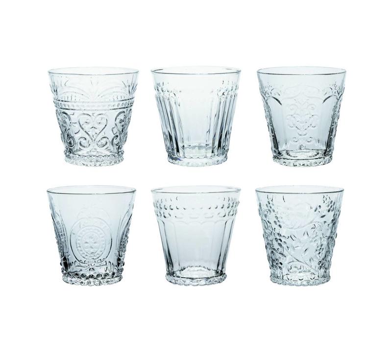 Kom Amsterdam 6er-Set Wasser-/Tumblergläser 24 cl Aqua gemischt