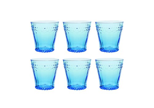 Kom Amsterdam Kom Amsterdam lot de 6 verres à eau/tumbler 24 cl Aqua no.5 bleu