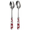 Campagne salad servers campaign flower red