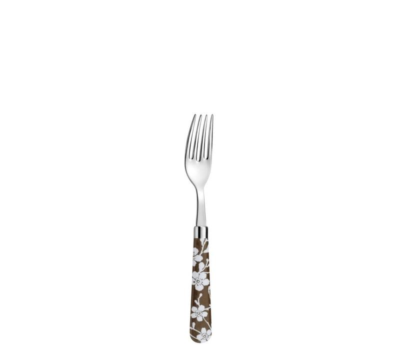 Cake fork campagne flower taupe