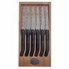 Laguiole Laguiole 6 steak knives black pattern in display