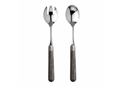 Kom Amsterdam Antique Wood Couverts à Salade en Bois Wengé