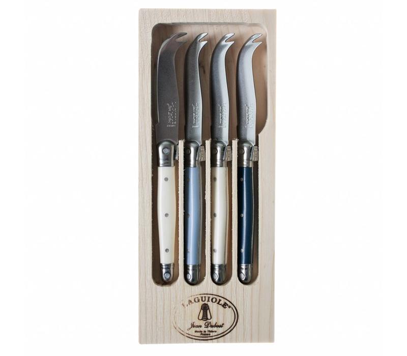 Laguiole 4 cheese knives Nordic in display