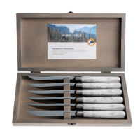 Antique Wood 6 Steakmessen Berkenhout