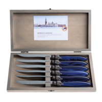 Murano 6 Steak Knives in Box Blue