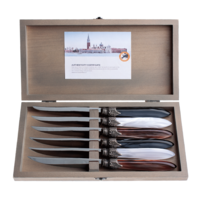 Murano 6 Steak Knives in Box Classic Mix