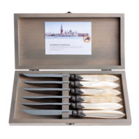 Murano 6 Steak Knives Cream in Box