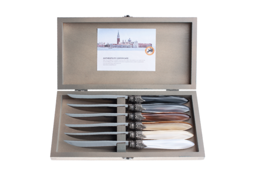 Murano Murano 6 couteaux à steak dans une boîte Earth Mix